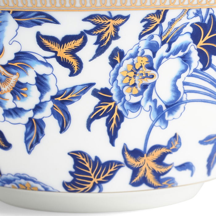 Wedgwood Bol Hibiscus 15 cm (4 Unidades) con Franjas de Oro de 22 Quilates